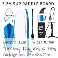 Swimming and Paddle Surfing, 320cm/380cm/420cm Double-layer Paddleboard New