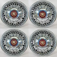 1981-1985 Cadillac Eldorado Seville # 2046 15" Wire Hubcaps GM # 01623577 SET/4 (For: 1981 Cadillac Seville)