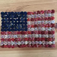 American Yoyo Quilt Stars And Stripes 051