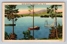 Moosehead Lake ME-Maine, Squaw Mountain, Antique, Vintage c1945 Postcard