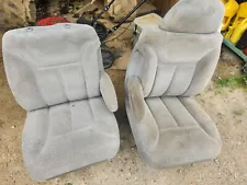 96 1996 CHEVY SILVERADO 1500 PICKUP Front Bucket Seats GRAY CLOTH