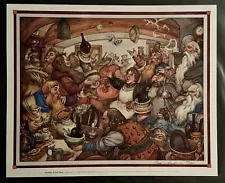 The Hobbit By David Wenzel 1991 Art Print Poster - S/N #414/500 - Bilbo LoTR