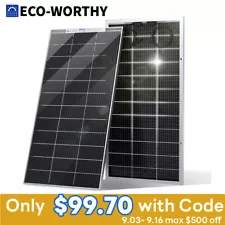 ECO-WORTHY Bifacial 200W Watt 12V Solar Panel Mono HighEfficiency PV for Sunshed