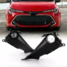 For 2019-2021 Toyota Corolla Hatchback Clear LED Fog Lights Bumper Driving Lamps