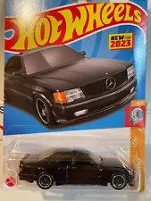 1989 Mercedes Benz 560 SEC AMG Black Hot Wheels Turbo 4/5 New In Pack 1:64