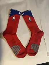 Nike NBA Player Issued Crew Socks Red Extra Large PSX913-657