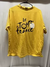 Le Tour De France Bicycle Race t shirt 2013 adult TDF yellow runs small Size L