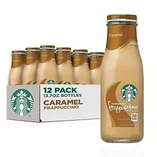 Frappuccino Starbucks Coffee Drink, Caramel, 13.7 fl oz Bottles (12 Pack),