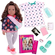 Our Generation 18" Doll with Hospital Gown & Storybook - Keisha