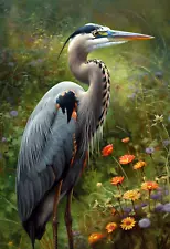 "Blue Heron 2" 13" x 19" Fine Art Print Limited to Only 20 Hand-Numbered Copies