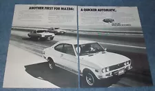 1973 Mazda RX-2 Vintage 2pg Ad "Another First for Mazda: A Quicker Automatic"