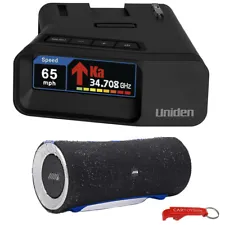 Uniden R7 Radar/Laser Detector, Long Range, GPS & Alpine Turn1 Bluetooth Speaker