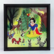 Disney Parks WonderGround Art of Golden Books Snow White 13x13 inch Framed Art