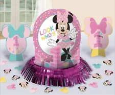 Minnie Mouse 1st Birthday Table Decorations 3 Centerpieces 20 Confetti Pieces