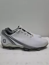 FootJoy DNA Mens 8.5 M White Leather Soft Spike Golf Shoes 53383 Great Condition