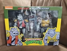 NEW / SEALED ~ Super Bebop and Mighty Rocksteady ~ TMNT ~ NECA ~ Damaged Box