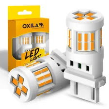 OXILAM Amber Yellow 3156 3157 4156 LED Rear Turn Signal Blinker Light Bulbs Kit (For: 2008 Dodge Grand Caravan)