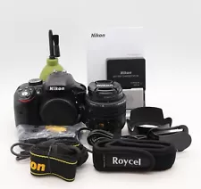 [Exc+5]Nikon D3300 Digital SLR with 24.2MP 18-55mm Camera -Shutter Count 3991