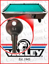 #54 C54A Valley pool table key -coin operated version for factory stock lock 54