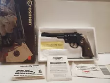 Crosman Model 38T .177 Caliber 6 Shot Pellet Gun CO2 Double Action with Manuals