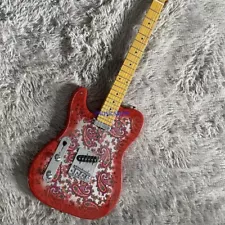 Left Handed Prink Paisley TL Electric Guitar Maple Fretboard & Neck for Sale