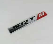 Dodge Challenger Charger SRT8 Emblem Rear Trunk Red Chrome Badge SRT-8 Nameplate