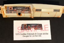 1970 CADILLAC ELDORADO and COUPE de VILLE GAUGE FACES for 1/25 scale JOHAN kits