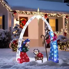 Christmas Decore Light Outdoor Nativity Set 5ft Outdoor Christmas Garden Decore