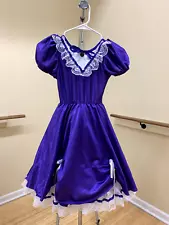 Victorian Nutcracker Party Dress Ballet Costume Purple Child 8 Curtain Call