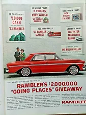 1963 Rambler Classic 770 Sedan Ad $2 Million Going Places Giveaway