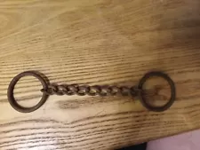 vintage used mule draft horse chain bit 7 in