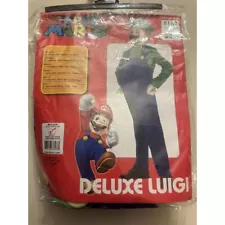 Nintendo LUIGI Super Mario Brothers Halloween dress-up costume Medium 8-10 short