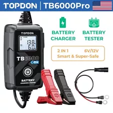 2024 TOPDON TB6000Pro Smart 6Amp Car Battery Charger & 12V Battery Load Tester