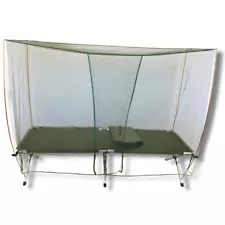 GI Style Reinforced Folding Cot W/ Mosquito Net, Poles, and Carrying Pouch, OD