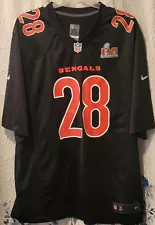 NFL Cincinnati Bengals #28 Nike Mixon Orange/Black Jersey Super Bowl LVI 2022