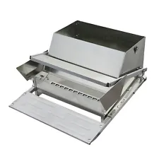 12.4"H Automatic Chicken Treadle Feeder 27 LB Galvanized Steel Poultry Feeder