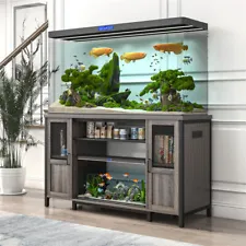 55-75 Gallon Fish Tank Stand for 2 Fish Tank Accessories Storage w Power Outlets