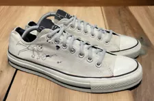 Converse White All Star Chucks Rare Nirvana KURT COBAIN Shoes Mens 9 Fast Ship