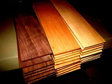 (30) PIECES KILN DRIED SANDED THIN WALNUT, CHERRY, & MAPLE 12" X 3" X 1/4"