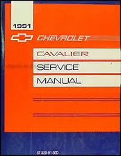 1991 Chevy Cavalier Repair Shop Manual 91 Original Chevrolet Service RS VL Z24 (For: 1991 Chevrolet Cavalier Z24)