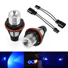 For BMW 645Ci 650i 04-07 Blue LED Angel Eyes Halo Marker Lights Bulbs Error Free (For: 2004 BMW 645Ci)