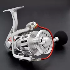 6000 Series Saltwater Fishing Spinning Reel 66 LB Drag Power Manually Reset Bail