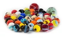 Glass Marbles Bulk, Set OF 50, (48 Players 5/8" - 2 Shooters 1") Assorted Colors