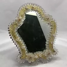 Vintage 1950s Venetian Murano Italy Glass Table Mirror (10D) MO#8619