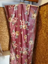 Vtg LARGE WIDE LONG FLORAL GARMENT BAG CLOSET ORGANIZER DRESSES