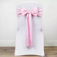 25 Polyester CHAIR SASHES Ties Bows Wedding Party Ceremony Decorations SALE