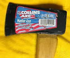 Vintage COLLINS Hunter Axe with Original Paper Label Made in USA Lewiston PA