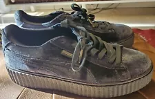 Puma Fenty by Rihanna Gray Velvet Creepers Size 8.5