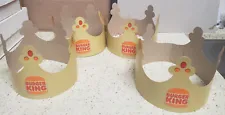 4 Burger King Crown Paper Hat BK 4 hat lot great for party - free shipping