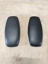 Black Arm Pad Cap Armrest Replacement For Steelcase Leap V2 Office Chair Pair